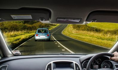 driving on country road